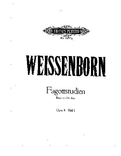 Bassoon Studies, Op. 8 Vol. II - Nos. 1-5 - Exercises: 1 - 5