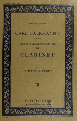 Baermann Preparatory Studies for Clarinet, Op. 63 2nd Division - No. 21 - Exercises: 21