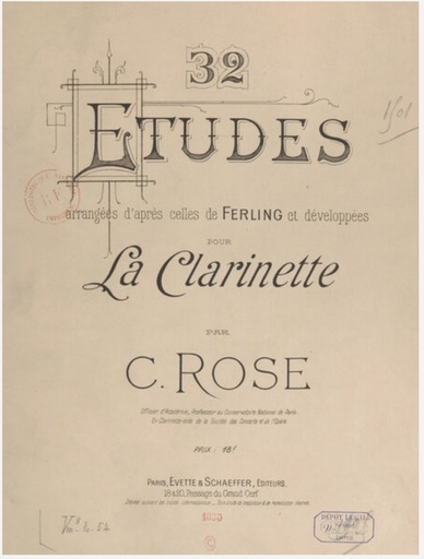32 Etudes for Clarinet - Nos. 6-10 - Exercises: 10 - 9