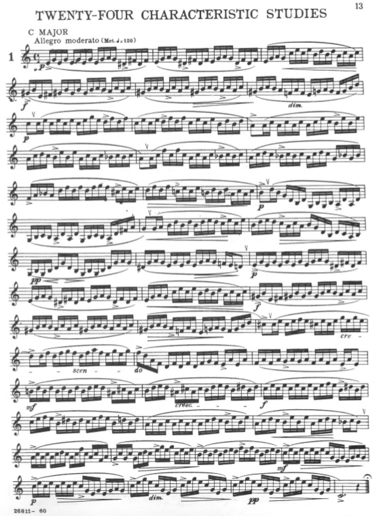 Clarke Characteristic Studies for Trumpet - Nos. 1-24 - Exercises: 1 - 9