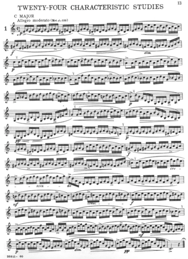 Clarke Characteristic Studies for Trumpet - Nos. 1-24 - Exercises: 1 - 9