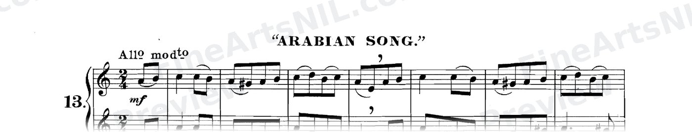 Sixty-eight Duets for Two Cornets / No. 13 / Arabian Song.