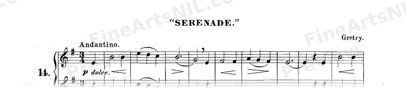 Sixty-eight Duets for Two Cornets / No. 14 / Serenade.