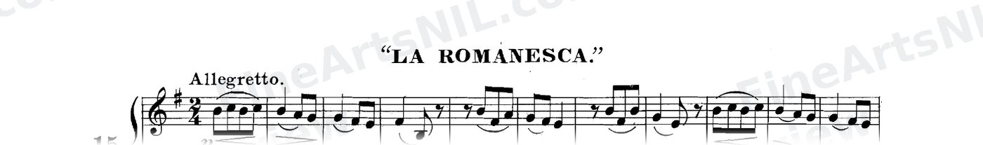 Sixty-eight Duets for Two Cornets / No. 15 / La Romanesca.
