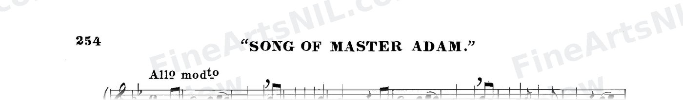 Sixty-eight Duets for Two Cornets / No. 20 / Song of Master Adam.