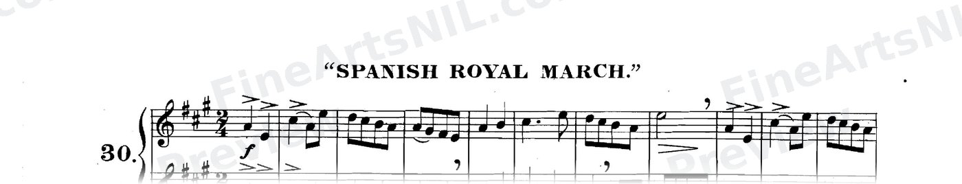 Sixty-eight Duets for Two Cornets / No. 30 / Spanish Royal March.