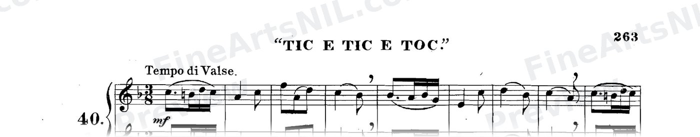 Sixty-eight Duets for Two Cornets / No. 40 / Tic e Tic e Toc.