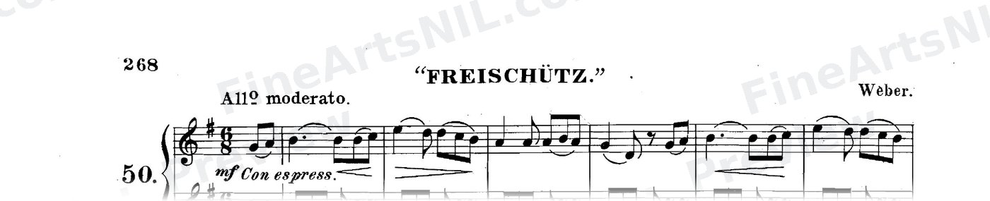 Sixty-eight Duets for Two Cornets / No. 50 / Freischütz.