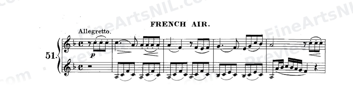 Sixty-eight Duets for Two Cornets / No. 51 / French Air.