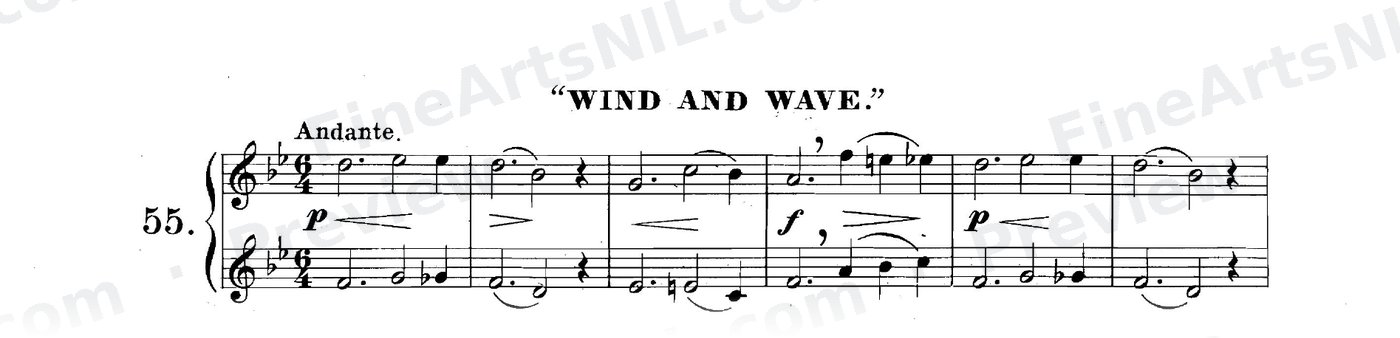 Sixty-eight Duets for Two Cornets / No. 55 / Wind and Wave.