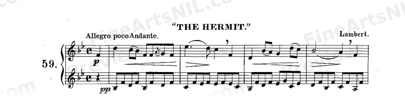Sixty-eight Duets for Two Cornets / No. 59 / The Hermit.