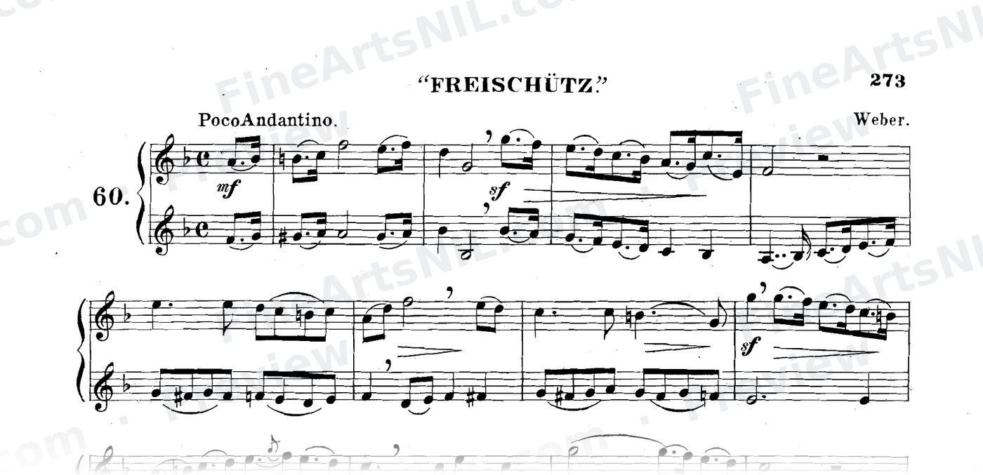 Sixty-eight Duets for Two Cornets / No. 60 / Freischütz.