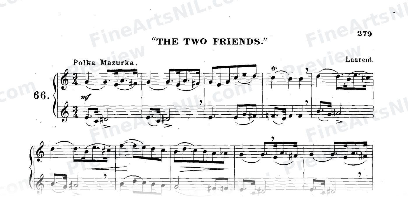 Sixty-eight Duets for Two Cornets / No. 66 / The Two Friends.