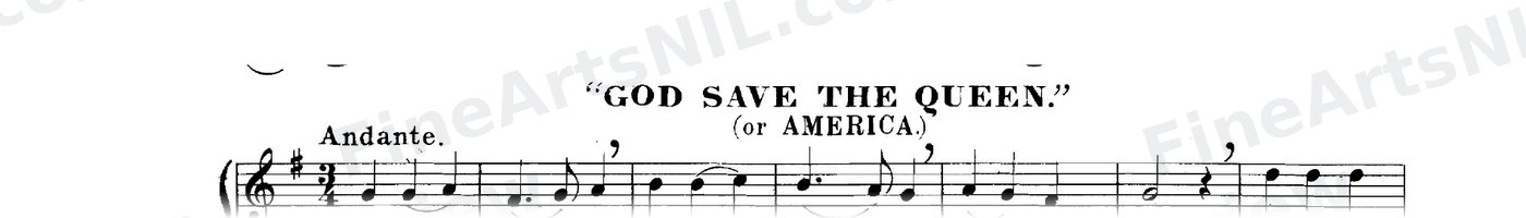 Sixty-eight Duets for Two Cornets / No. 8 / God Save the Queen (or America).