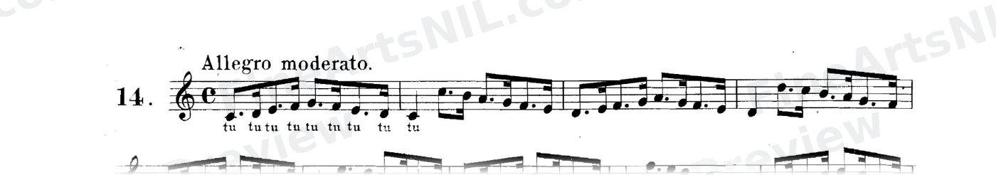 Studies on Dotted Eighth Notes followed by Sixteenths / No. 14