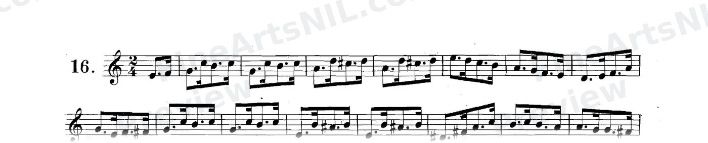 Studies on Dotted Eighth Notes followed by Sixteenths / No. 16