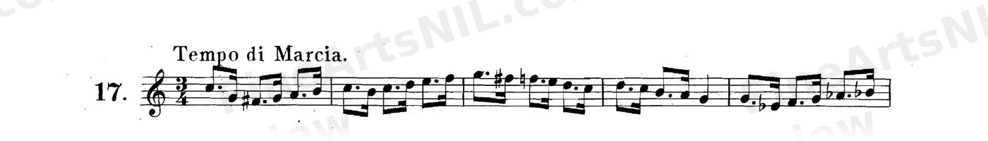 Studies on Dotted Eighth Notes followed by Sixteenths / No. 17
