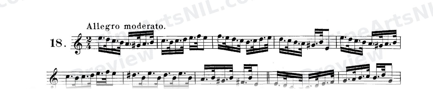 Studies on Dotted Eighth Notes followed by Sixteenths / No. 18