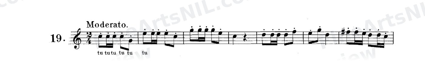 Studies on Dotted Eighth Notes followed by Sixteenths / No. 19