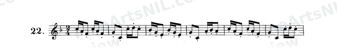 Studies on Dotted Eighth Notes followed by Sixteenths / No. 22