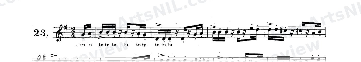 Studies on Dotted Eighth Notes followed by Sixteenths / No. 23