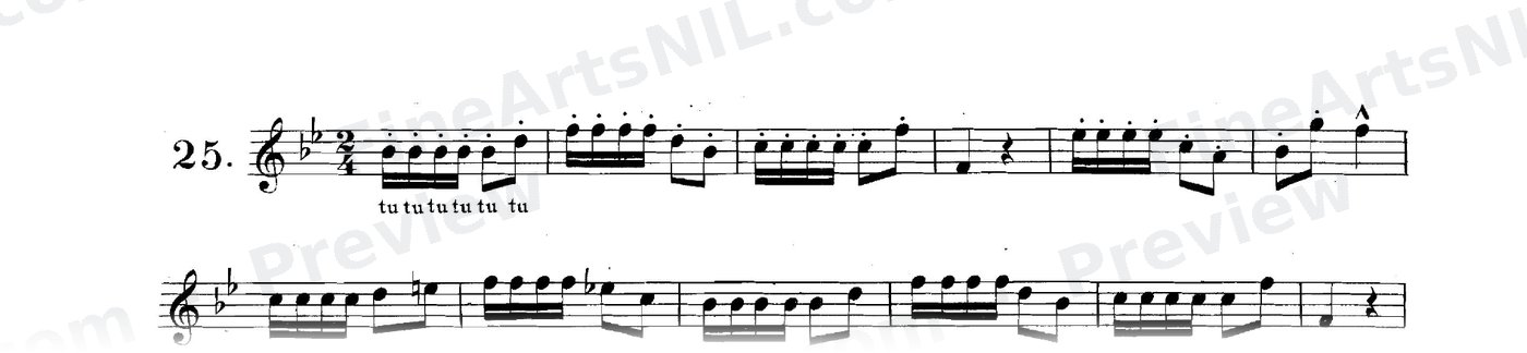 Studies on Dotted Eighth Notes followed by Sixteenths / No. 25