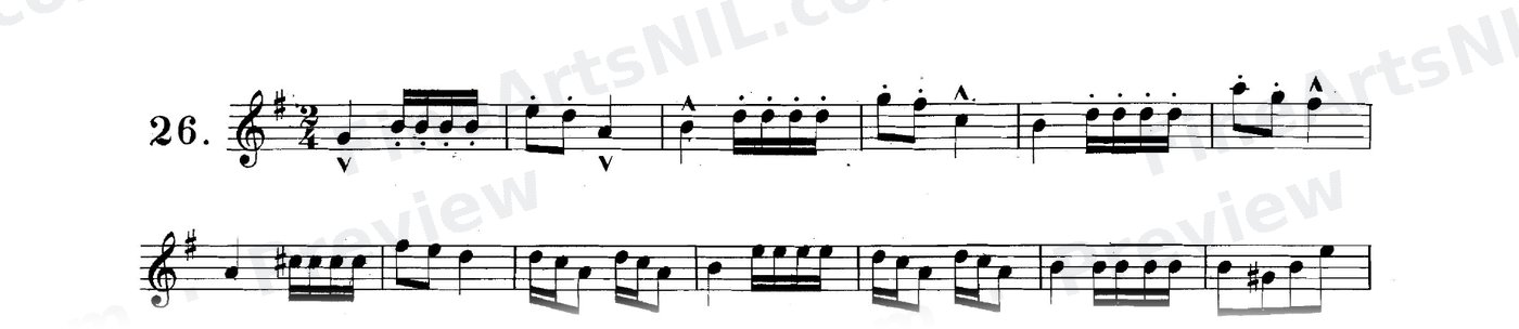 Studies on Dotted Eighth Notes followed by Sixteenths / No. 26