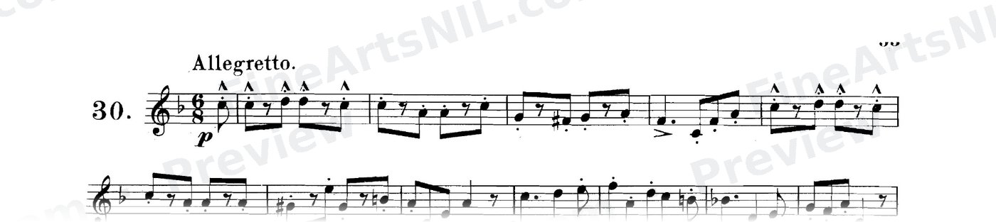 Studies on Dotted Eighth Notes followed by Sixteenths / No. 30