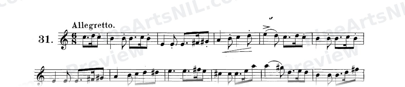 Studies on Dotted Eighth Notes followed by Sixteenths / No. 31
