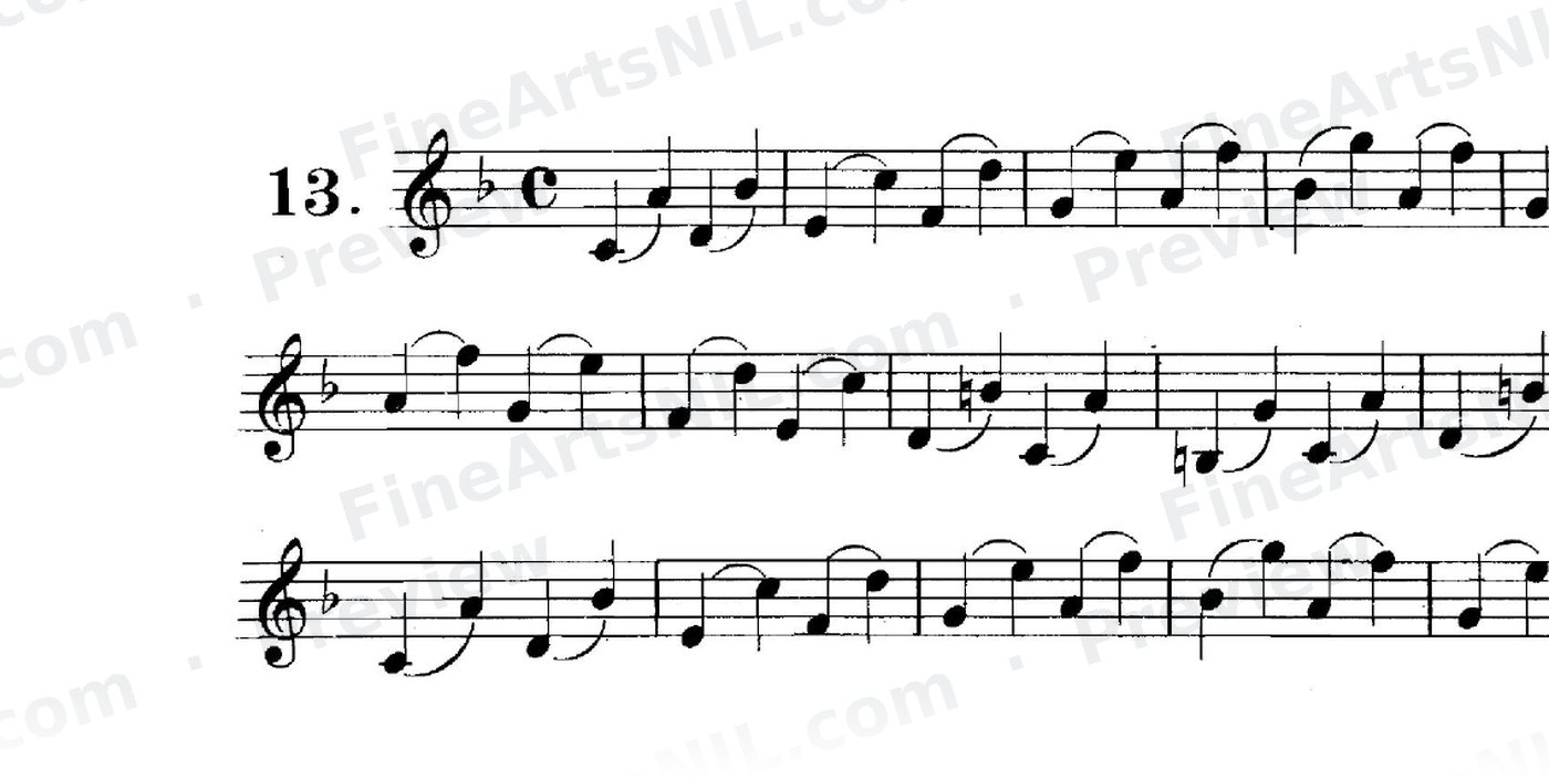 Studies on the Slur (or Legato) / No. 13