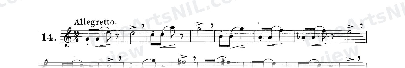 Studies on the Slur (or Legato) / No. 14