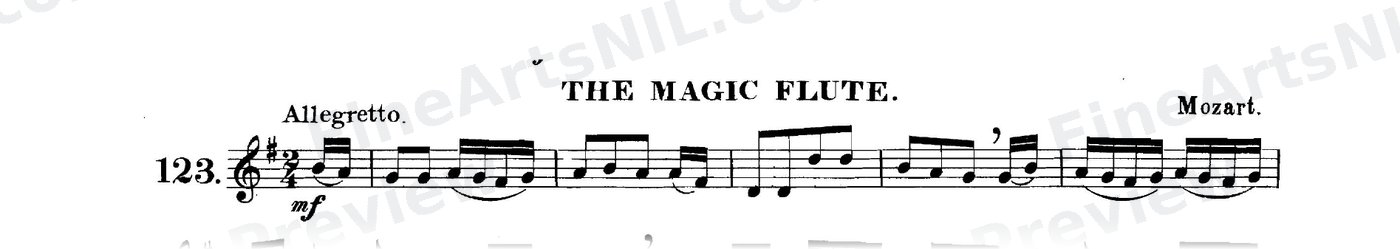 The Art of Phrasing / No. 123 / The Magic Flute.