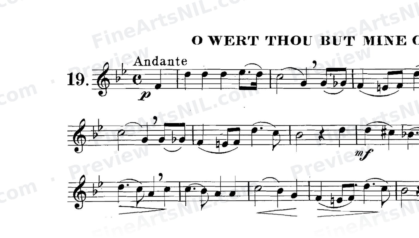 The Art of Phrasing / No. 19 / O Wert Thou But Mine Own Love.
