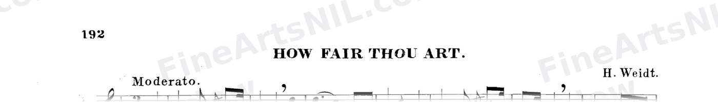 The Art of Phrasing / No. 4 / How Fair Thou Art.
