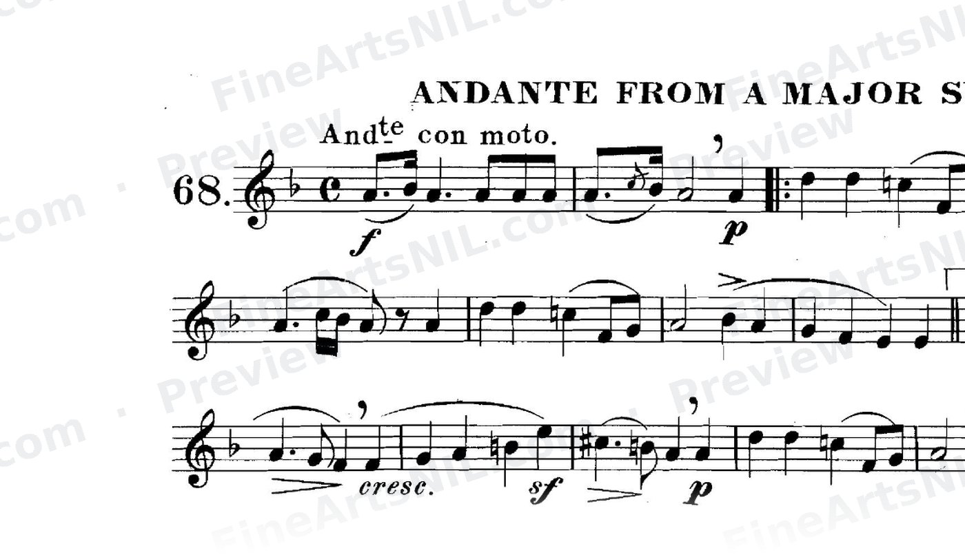 The Art of Phrasing / No. 68 / Andante from a Major Symphony.