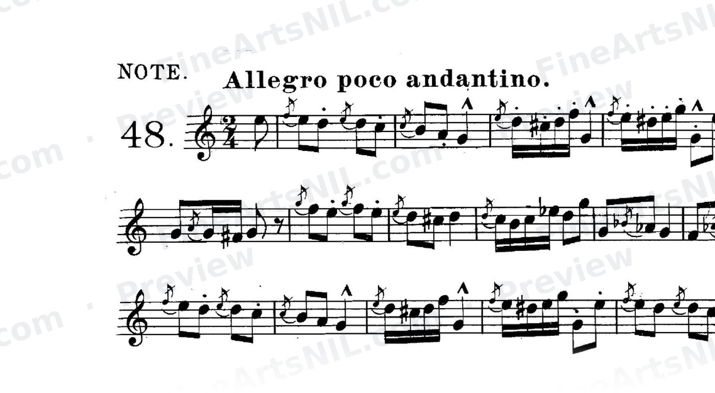 The Short Appoggiatura or Grace Note / No. 48