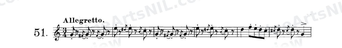 The Short Appoggiatura or Grace Note / No. 51