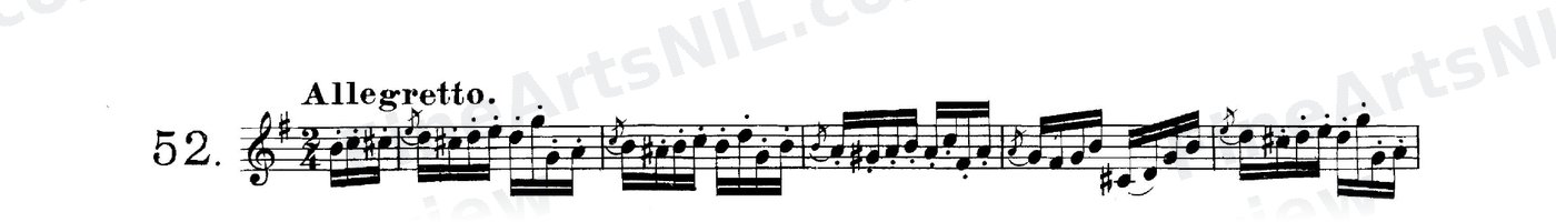 The Short Appoggiatura or Grace Note / No. 52