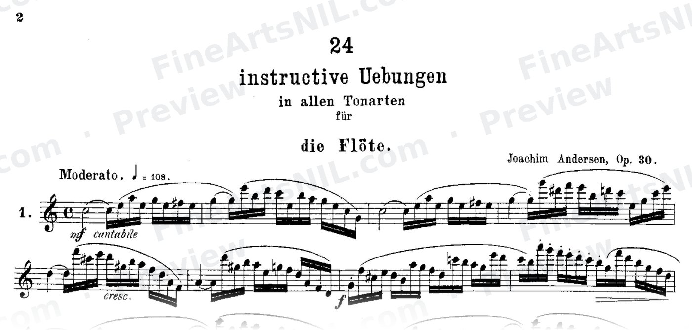 24 Instructive Exercises, Op. 30 / No. 1 / Exercise No. 1