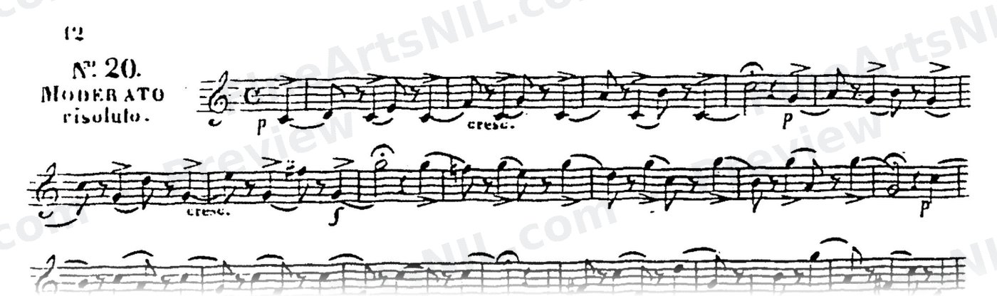 60 Selected Studies, Op. 6 Book I / No. 20 / Study No. 20