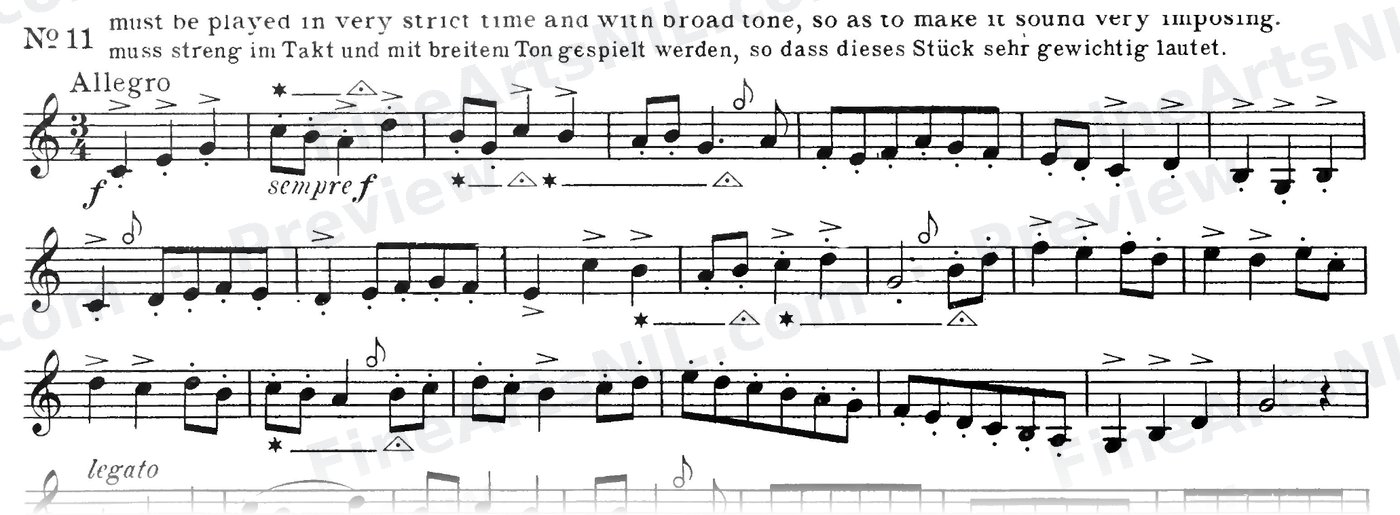 Preparatory Studies (2nd Division, Op. 63) / No. 11 / Preparatory Study No. 11