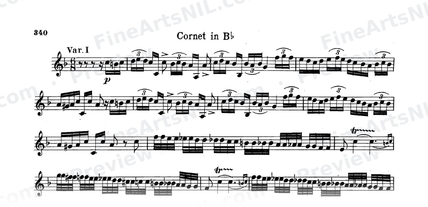14 Celebrated Fantaisies and Airs Variés / No. 11 / Fantaisie and Variations on "The Carnival of Venice" - Var. I