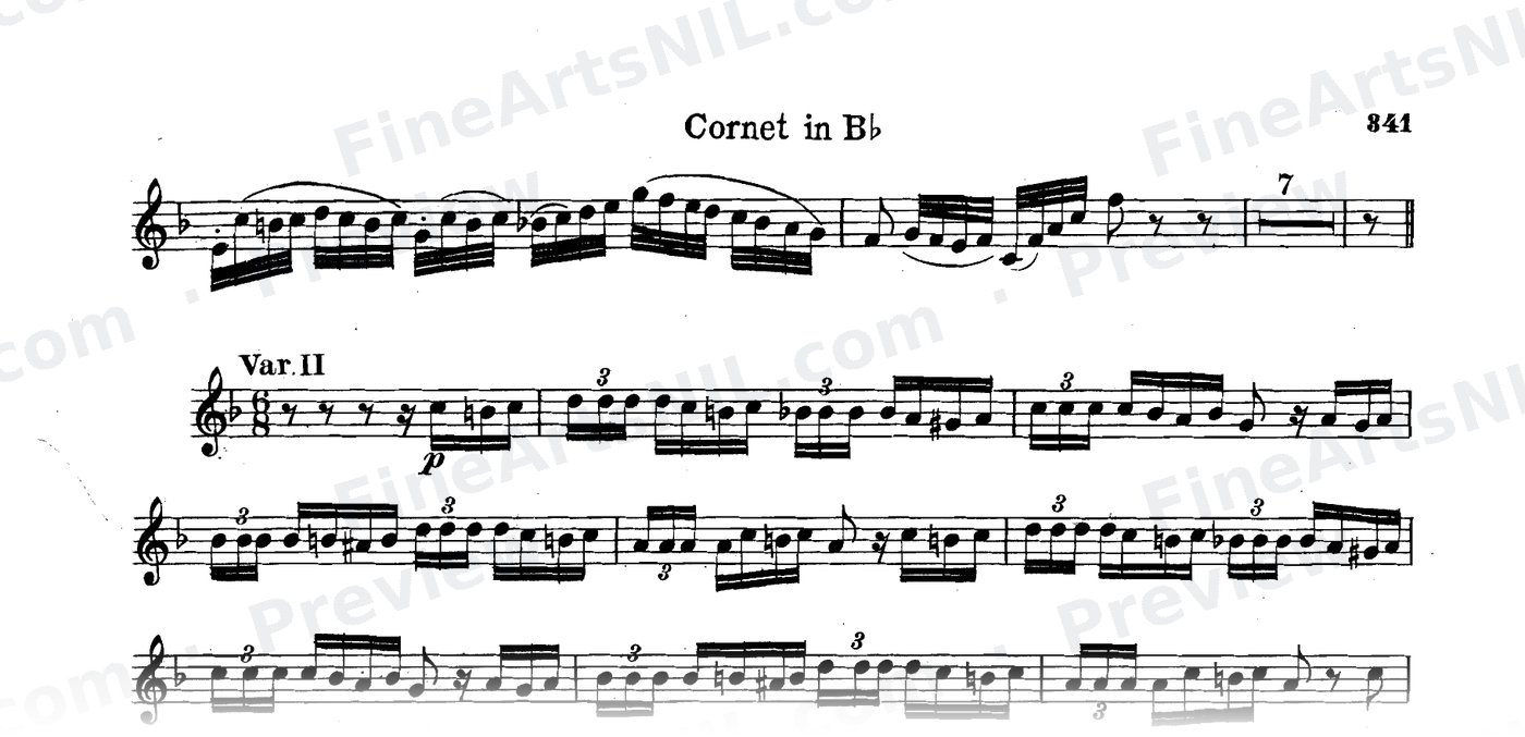 14 Celebrated Fantaisies and Airs Variés / No. 11 / Fantaisie and Variations on "The Carnival of Venice" - Var. II