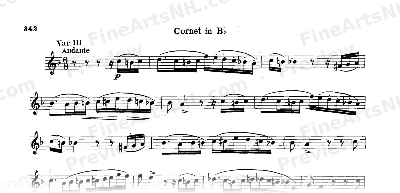 14 Celebrated Fantaisies and Airs Variés / No. 11 / Fantaisie and Variations on "The Carnival of Venice" - Var. III