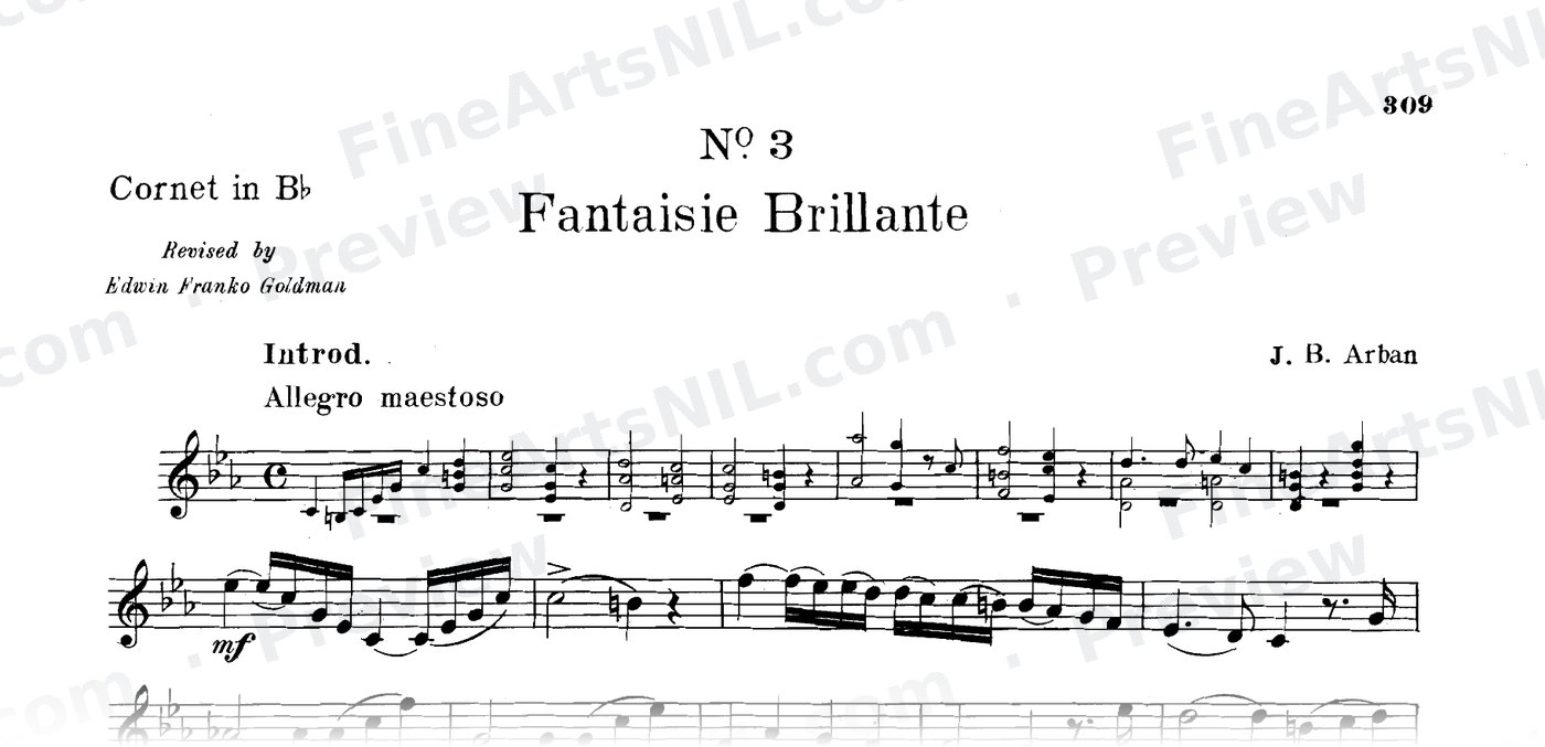 14 Celebrated Fantaisies and Airs Variés / No. 3 / Fantaisie Brillante