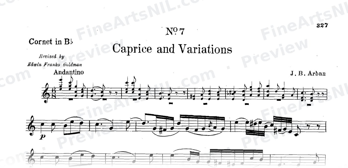 14 Celebrated Fantaisies and Airs Variés / No. 8 / Caprice and Variations
