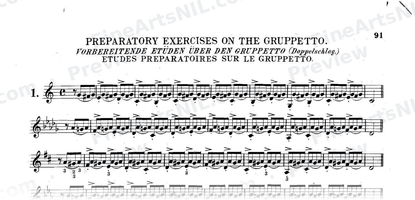 Preparatory Exercises on the Gruppetto / No. 1