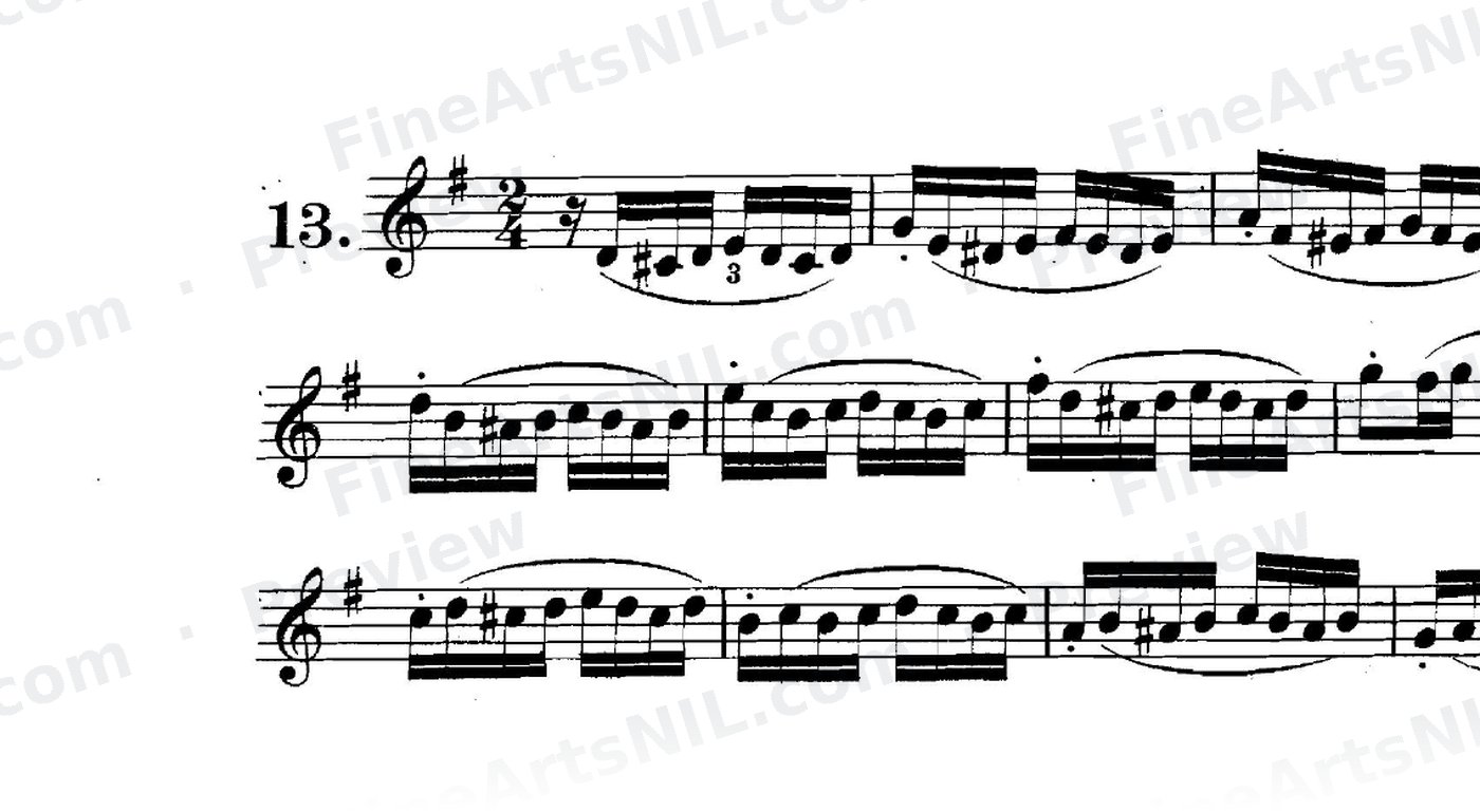 Preparatory Exercises on the Gruppetto / No. 13